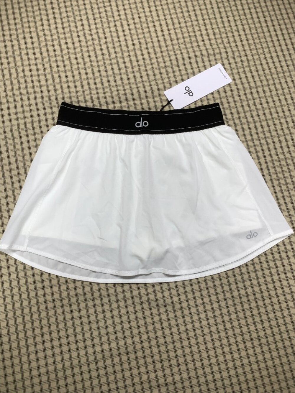 🔥White Alo Yoga Match Point Women's Mini Skirt with Tags🏷 - Picture 2 of 8